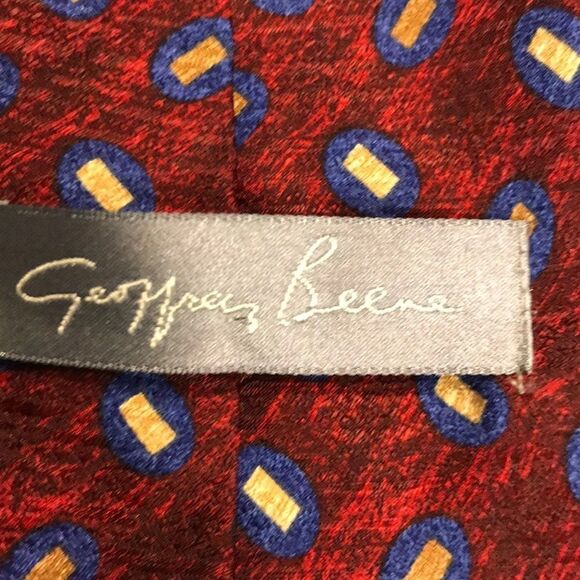 Vintage Geoffrey Bean Red Geometric Tie - Picture 3 of 9